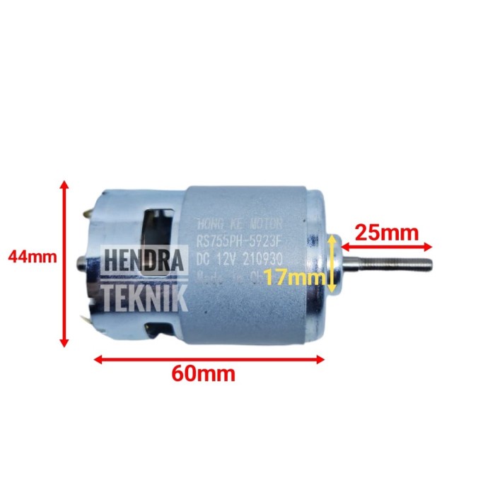 XB470 RS-775 DINAMO DC 12V MOTOR RS775 GEAR SPAREPART BOR BATERAI MIKR