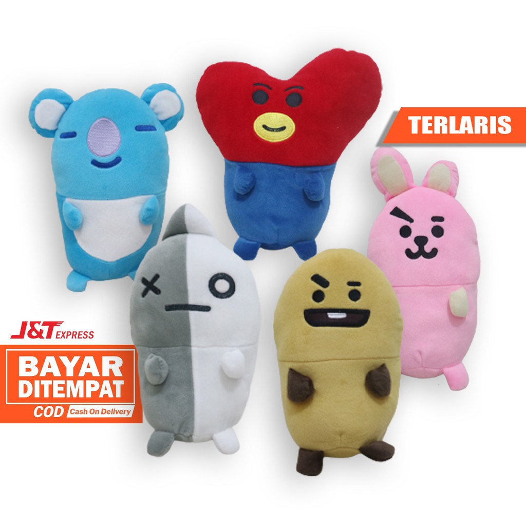 BONEKA BTS BT21 KPOP model kapsul bahan halus isi silicon dacron LANGSUNG PABRIK