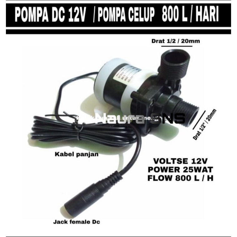 POMPA 12V/POMPA CELUP 800L/H