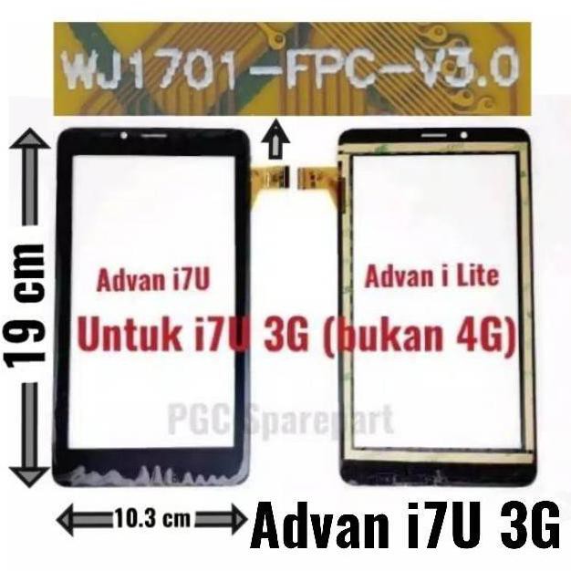 ORIGINAL TOUCHSCREEN TS TABLET ADVAN I7U 3G (TIDAK COCOK DI I7U 4G)