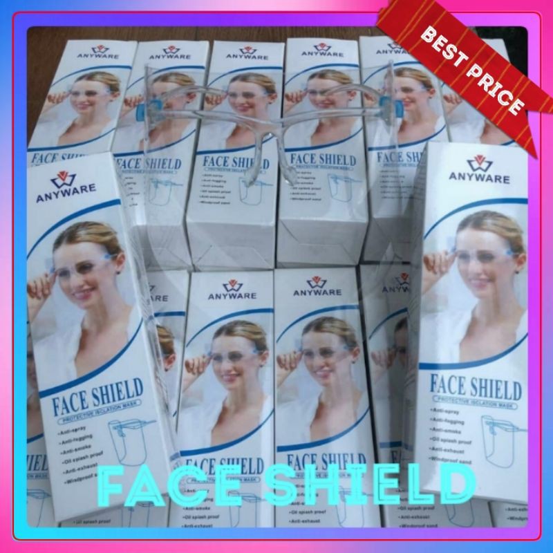 face shield kacamata / kacamata nagita / face shield anyware
