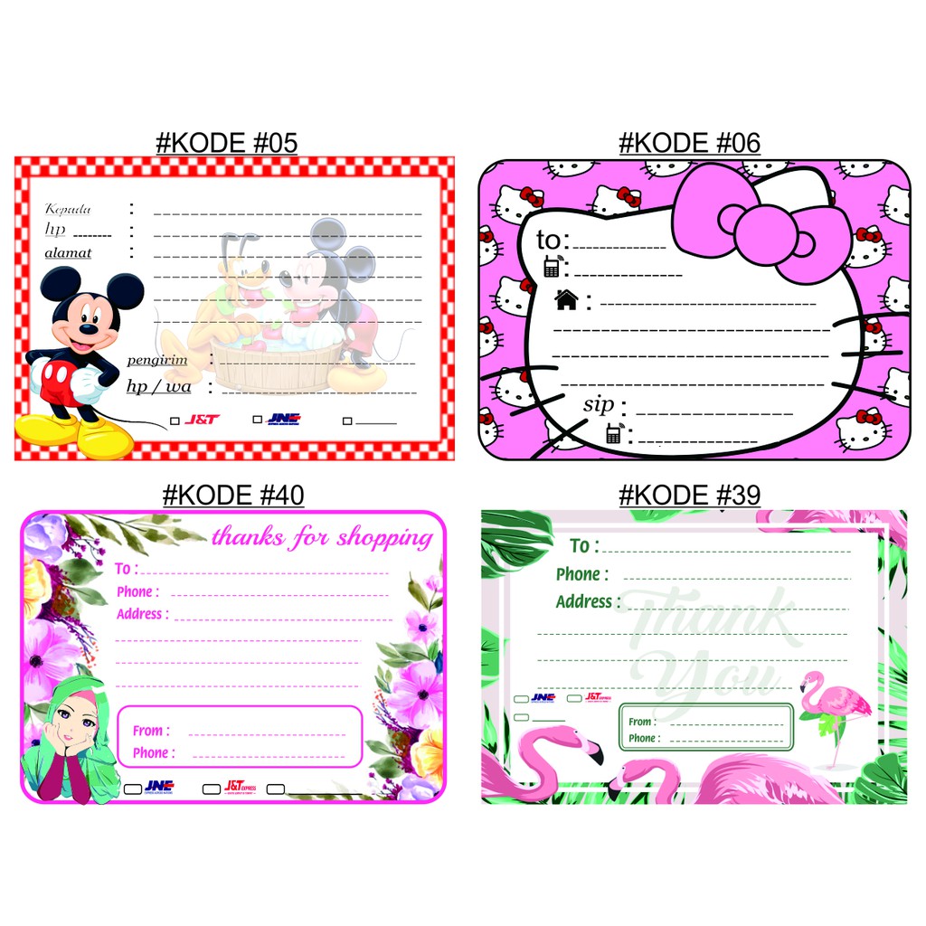 

Kertas pengiriman olshop bahan hvs / kode 5-8