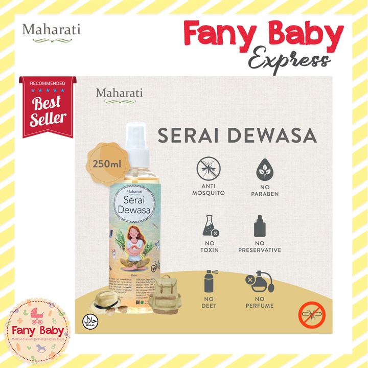 MAHARATI SERAI DEWASA ANTI NYAMUK ALAMI [20ML, 60ML, 250ML]