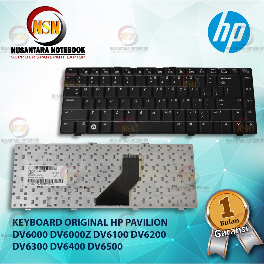 Keyboard Original HP Pavilion DV6000 DV6000Z DV6100 DV6200 DV6300 DV6400 DV6500 Series