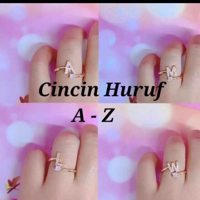 Cincin xuping / Cincin huruf Xuping A-Z terbaru