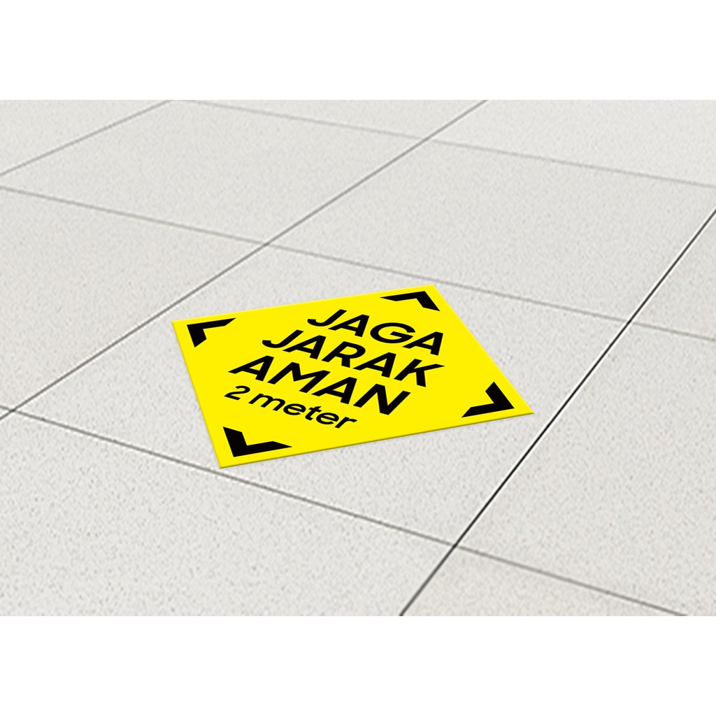 STIKER LANTAI SOCIAL DISTANCING JAGA JARAK AMAN 2 METER