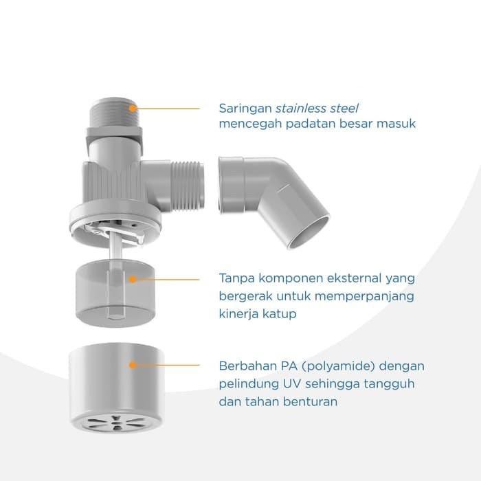 Pelampung Toren air Otovalv Vertikal (OVV) Penguin 1/2 inch ORIGINAL - kran air otomatis tangki keran bak air pinguin keran automatic /E21