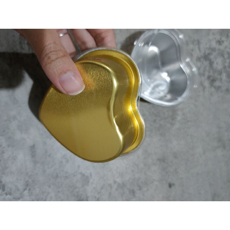 CUP FOIL GOLD -+ TUTUP  ISI 5 PCS - HATI