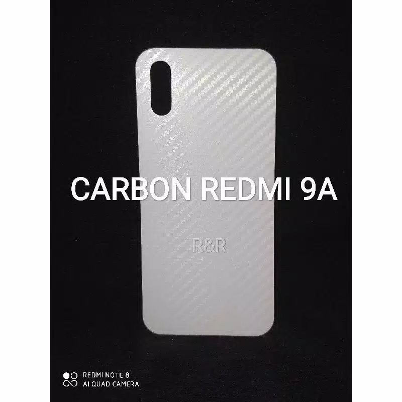 Back Skin Karbon Xiaomi Redmi 9A - Anti Gores Belakang Carbon 3D Redmi 9A Garskin Sticker Premium