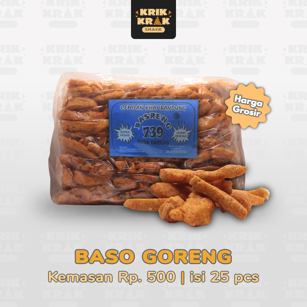 

Basreng Kemasan Rp.500 isi 25 pcs | Snack & Cemilan Murah | KKS