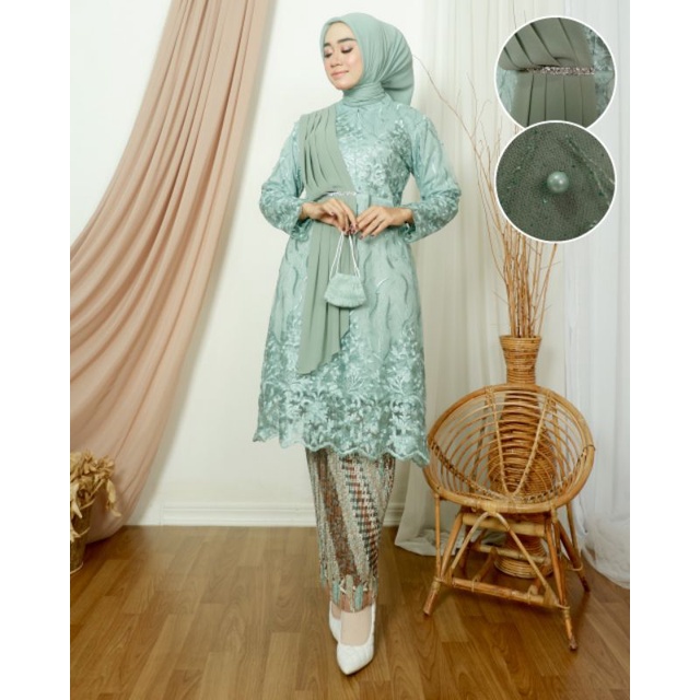 Kebaya Busui Tunik Salendang / Kebaya Modern / Kebaya Kurung Brukat / Kebaya Selendang / Kebaya Wisuda / Kebaya Tunik Modern / Kebaya Brukat