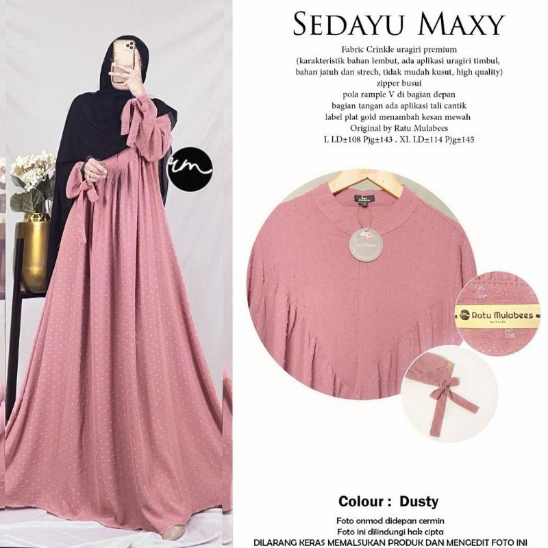 Dress maxy wanita muslim sedayu ori ratu mulabees