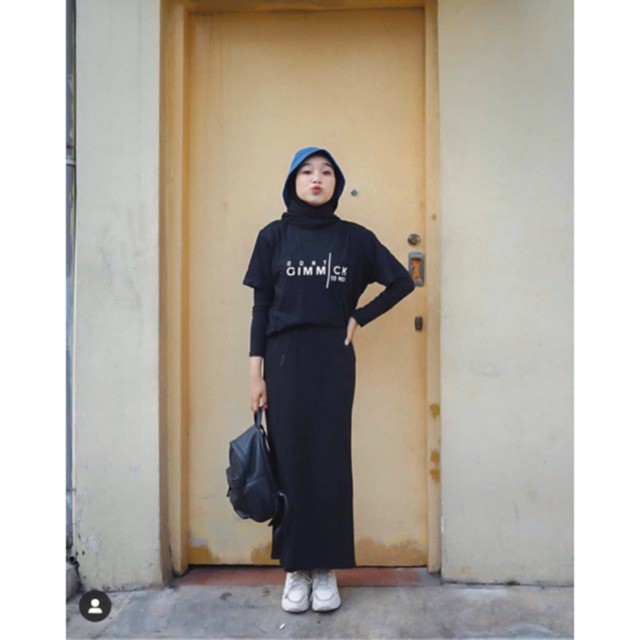 ROK SPAN SKIRT - SCUBA TEBAL - TIDAK MENERAWANG