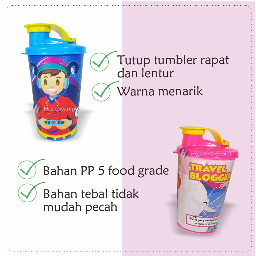 Botol Minum Anak 200ml Gelas Tumbler Mini Fun Biggy / Botol Food Grade Souvenir Printing