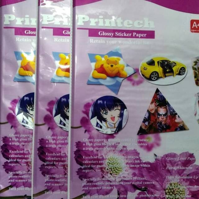 Glossy Sticker Paper 125gr A4