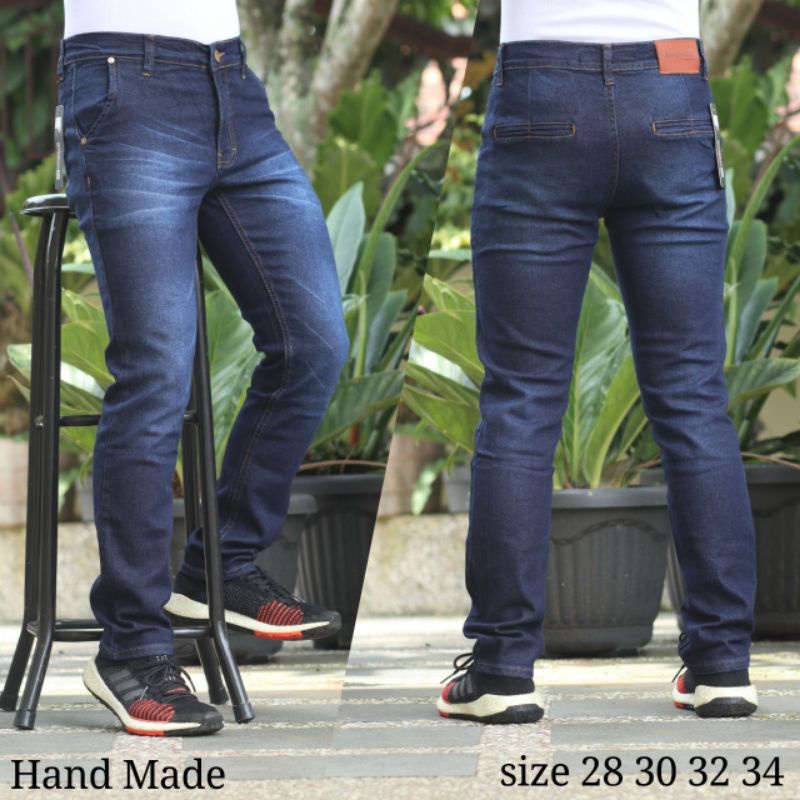 CELANA PRIA JEANS PANJANG SKINY SLIMFIT WHISKERS KEREN TERBARU