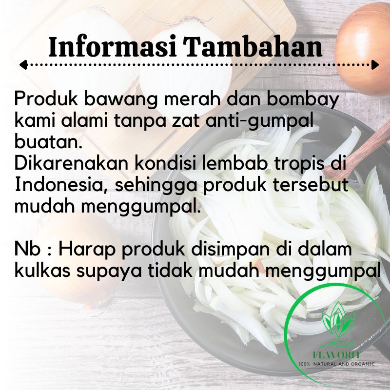 Bawang Bombay Bubuk Bombai Onion Powder Bahan Makanan Pokok Bumbu Dapur Penyedap Rasa Kering Murni