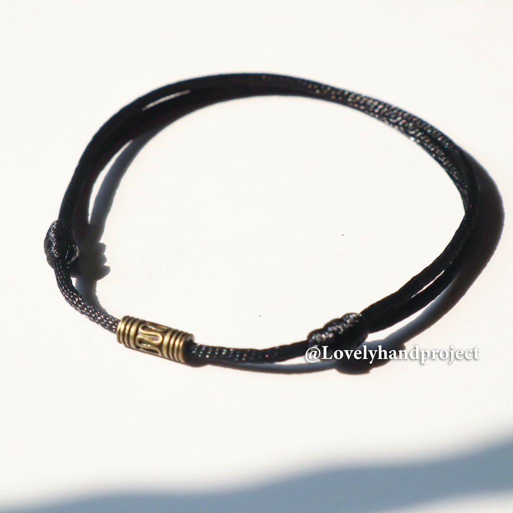 Gelang Couple Antique Minimalist Simple Anti Air Antik Motif Ukir Prasasti Short Tube Inscription