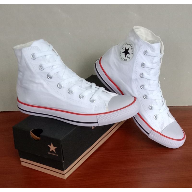 sepatu converse all star classic high full white all star classic tinggi putih polos