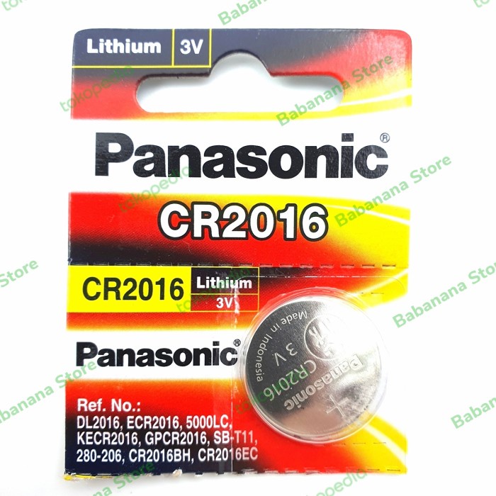 Baterai kancing Panasonic cmos CR2016 CR-2016 CR 2016 Baterry batere