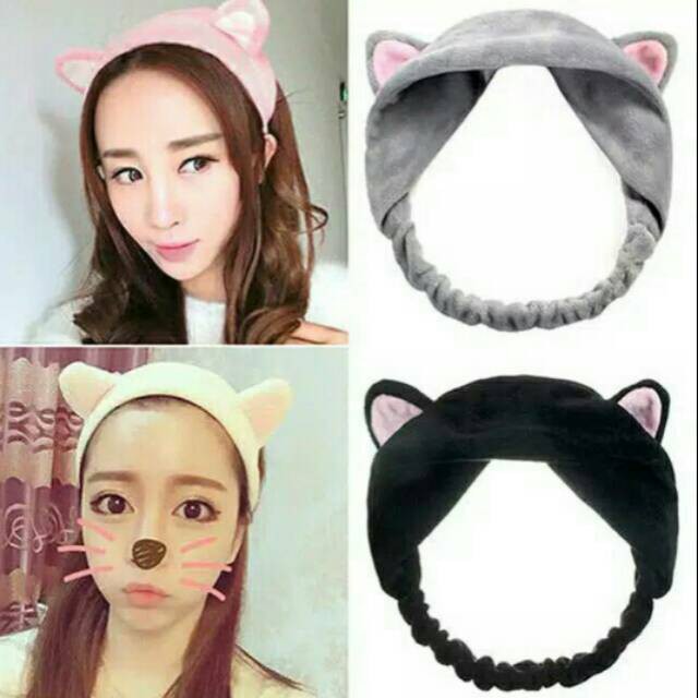 BANDO TELINGA KUCING / HEADBAND KUPING KUCING / BANDANA KUCING / BANDANA FACIAL RAMBUT