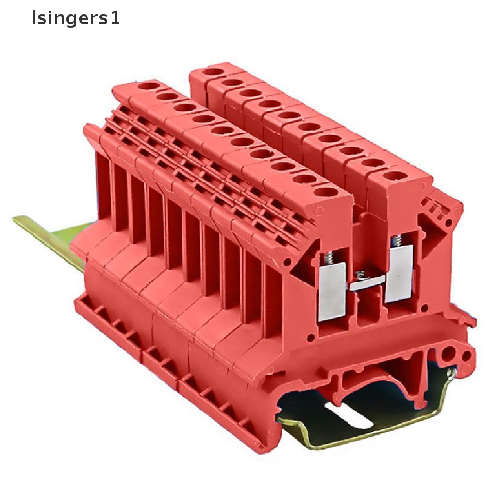 (lsingers1) 10pcs / Set Blok Terminal 2 DIN Rail Universal UK-2.5B 2.5mm