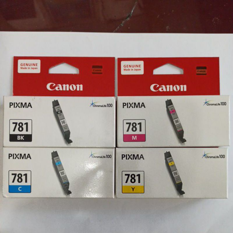 Paketan tinta canon 781 black & 781 calour original