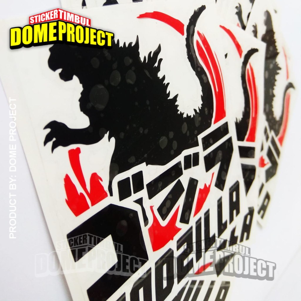 STIKER MOTOR KEREN GODZILLA STIKER CUTTING STIKER MOBIL SATUAN STIKER KACA DAN BODY MOBIL STICKER OUTDOOR