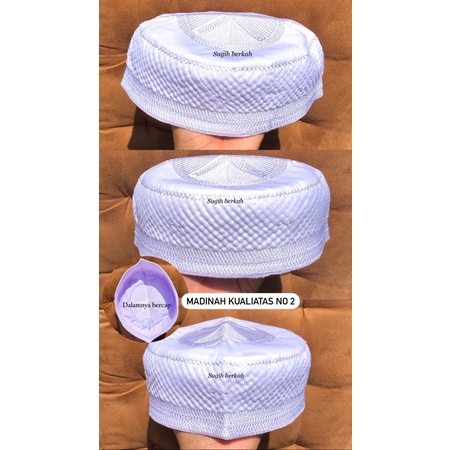 kopiah madinah / peci bugis jahit sum lokal kualitas no 2 bisa cod