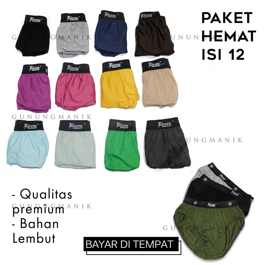 ISI 12 PCS CELANA BOXER PRIA DEWASA TERMURAH CD CELANA DALAM slempak pria celana dalam pria dewasa