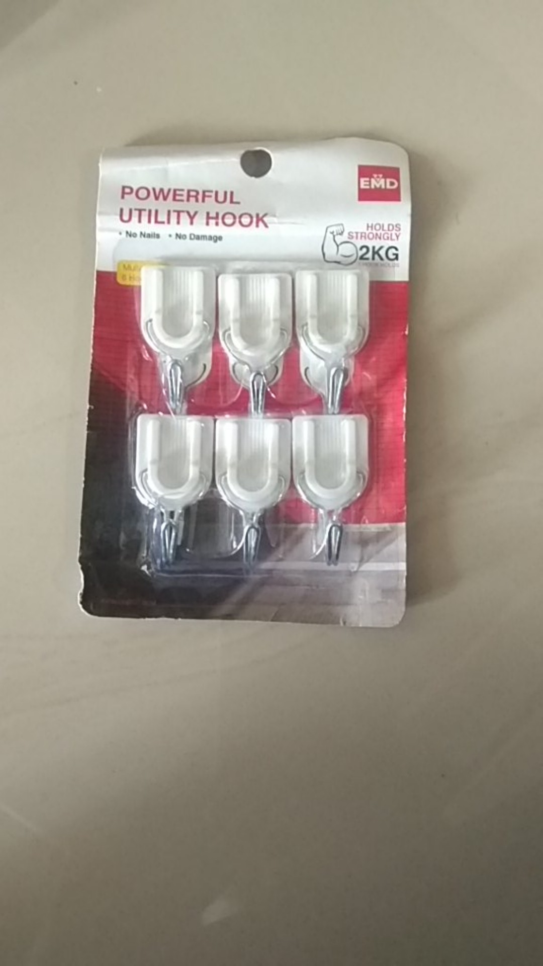 Gantungan Hook Plastik Multifungsi Isi 6 Pcs Gantungan Dinding