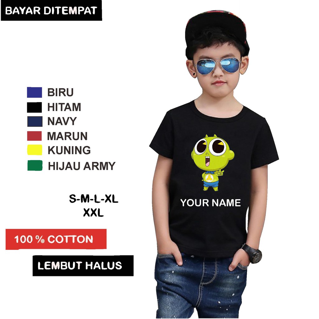 Kaos anak karakter/Kaos anak distro/Kaos anak Shinbi's house