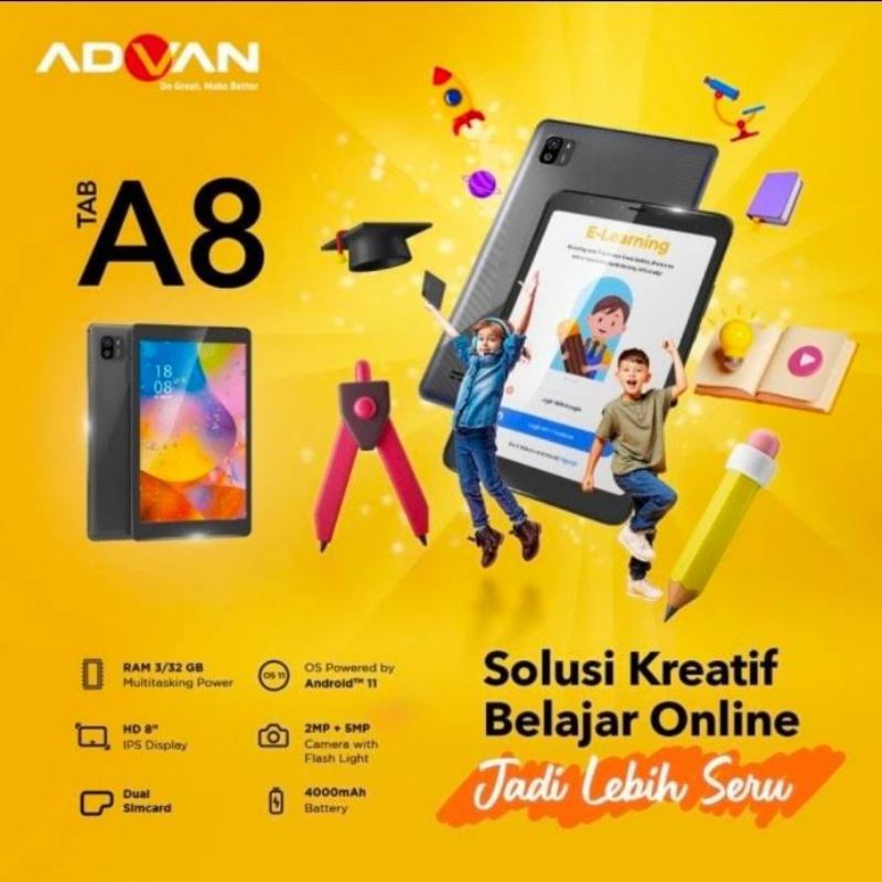 Tablet Advan A8 Ram 3-32 Gb