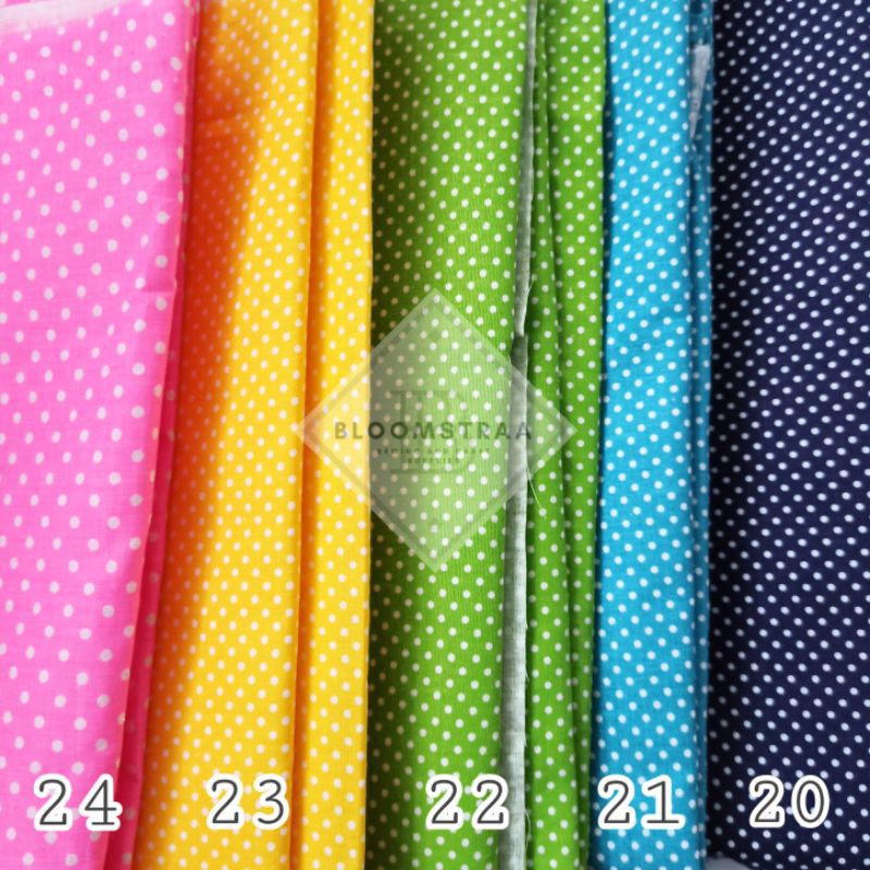 Bahan Kain Katun Perca 50x50cm dot Cotton Fabric 50 x 50 cm polka dot Bahan Katun polkadot