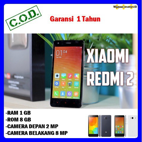 HP XIOMI REDMI 2 GARANSI RESMI DISTRIBUTOR RAM 1/8 GB - 4G