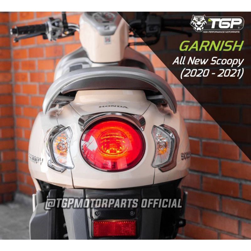 Variasi Garnish Lampu Belakang Honda Scoopy Fi Esp New Prestige 2021-2022