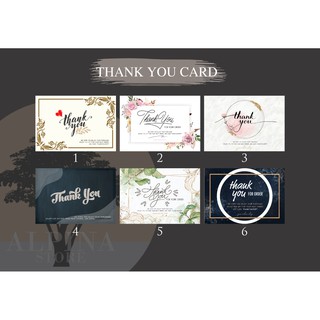 KARTU UCAPAN TERIMA KASIH UNTUK OLSHOP / THANK YOU CARD ...