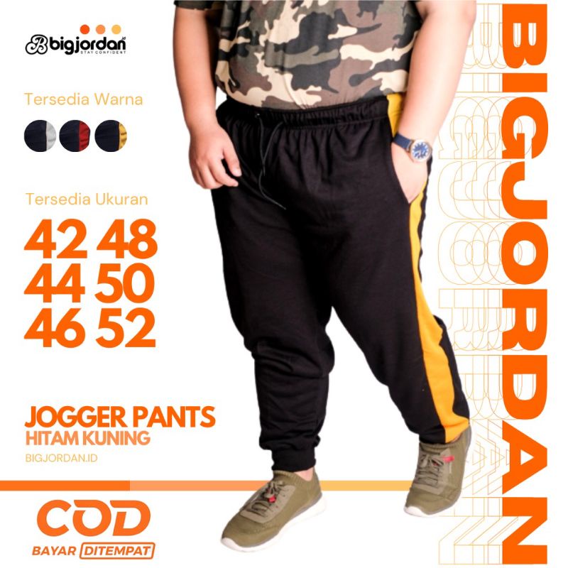 Celana Jogger Pants Pria Jumbo Ukuran 42 44 46 48 50 52 Big Size Oversize