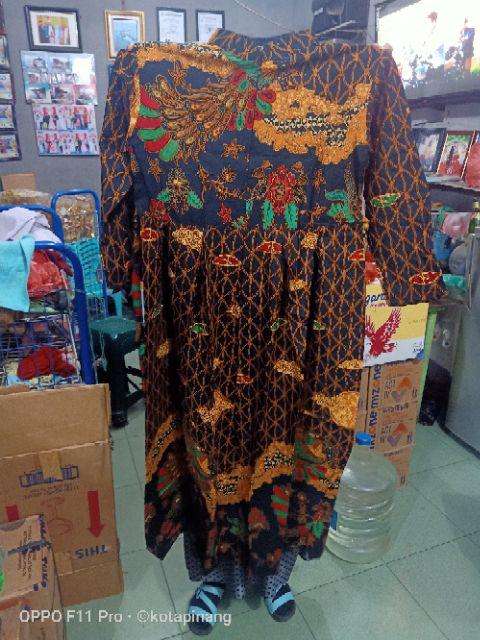Gamis Sogan Jumbo Lawasan Manuk Kembar /gamis Busui Muslimah Syari /gamis Seragam Batik Grosir