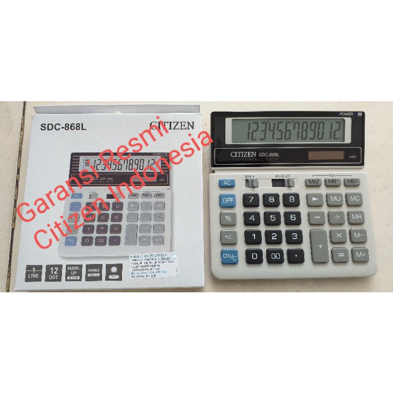 

Citizen Calculator SDC - 868L - Kalkulator Desktop Meja kantor SDC 868 L ORIGINAL