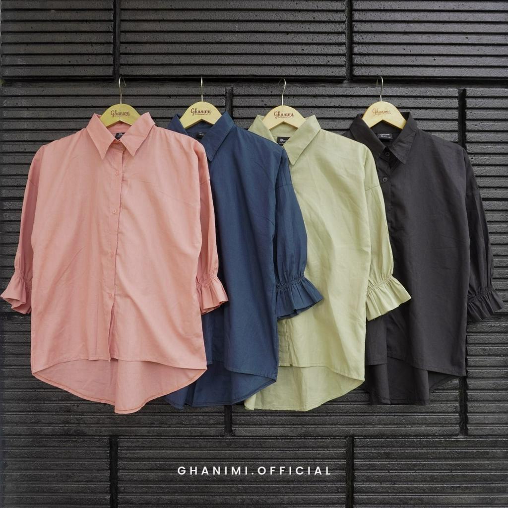 Ghanimi - Yolan Shirt / Kemeja Katun Polos / Kemeja Kerja / Kemeja Polos / Kemeja Santai / Kemeja Casual / Kemeja Timeless