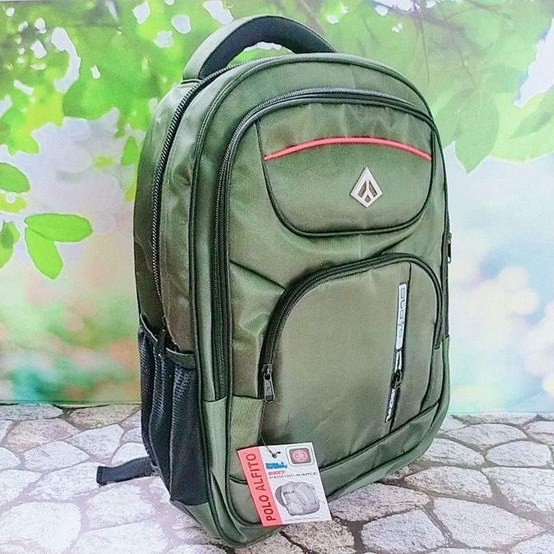 TAS PUNGGUNG BESAR POLO-ALFITO HIJAU ARMY ORIGINAL