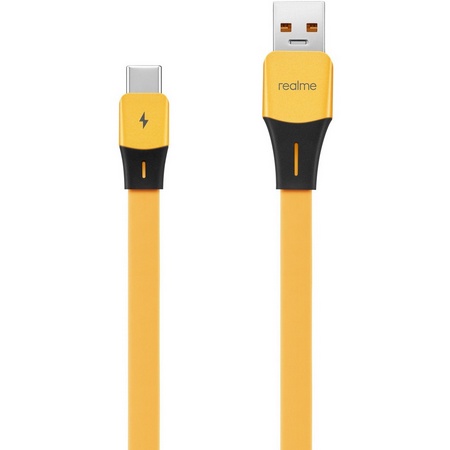 Kabel Charger Realme SuperDart Cable Data Micro Usb &amp; Type C Yellow 1 Meter