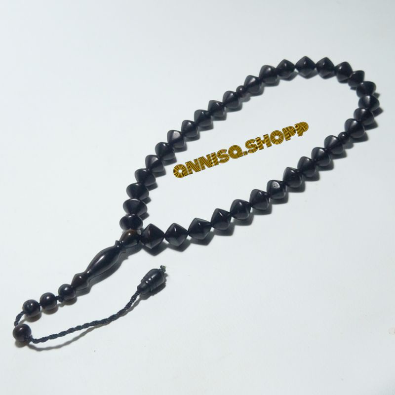 tasbih kayu kaoka kokka kokah wajik hitam 8mm 33butir asli