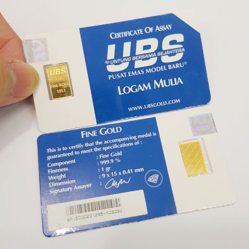 Logam Mulia UBS 1 gram Non SNI