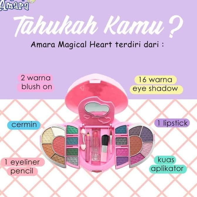 PURBASARI AMARA MAGICAL HEART MAKE UP KIT FOR KIDS - Make Up Untuk Anak