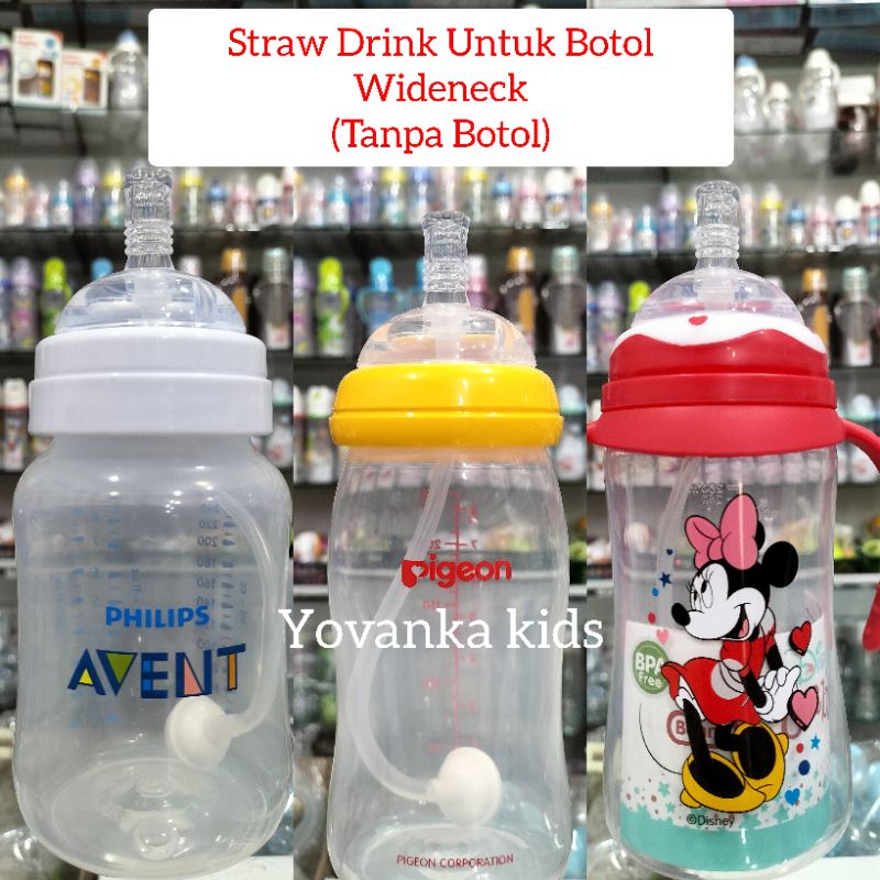 Straw Drink/Sedotan Straw Untuk Botol Classic Dan Botol Pigeon Wide Neck(Tanpa Botol)