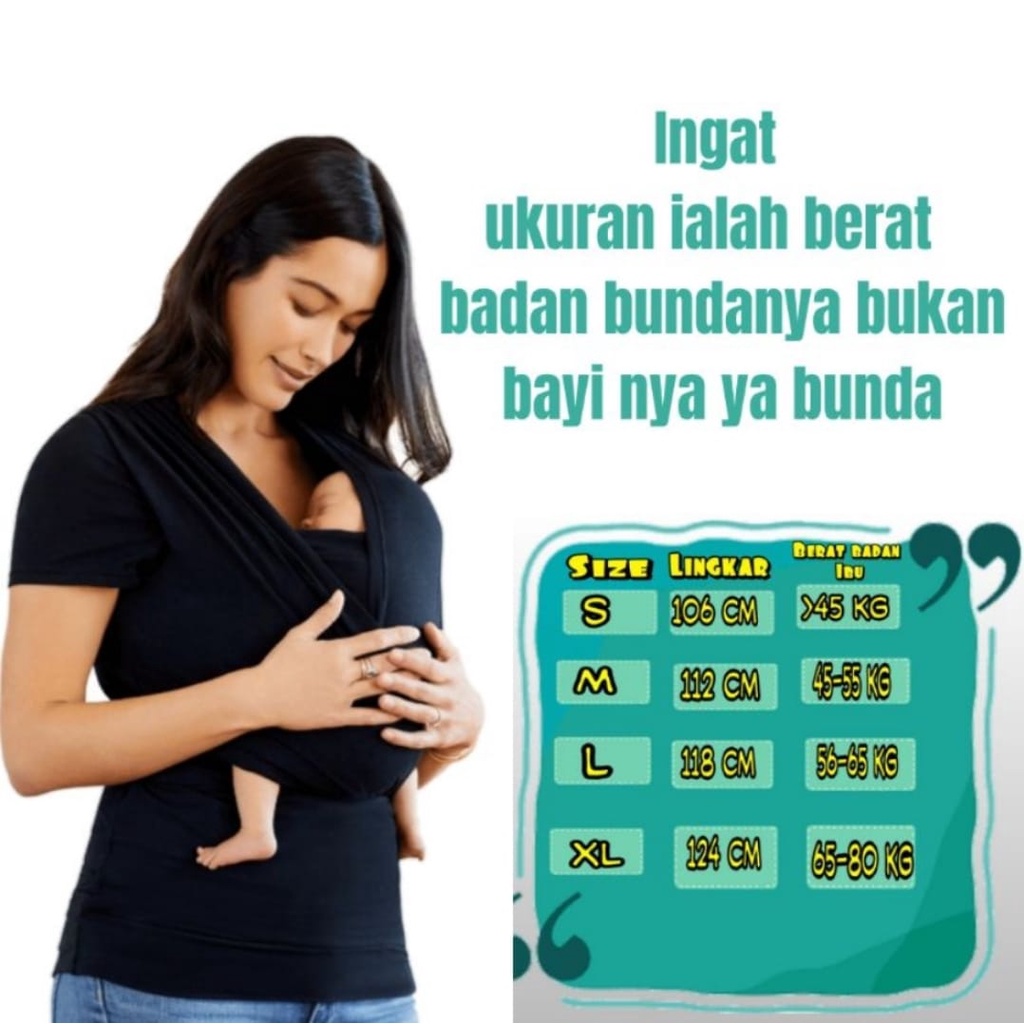 Gendongan Bayi Balita Kaos ( Geos) Gendongan bayi 2 in 1 Gendongan samping Dan Gendongan depan Home Made No merk SUPER PREMIUM Murah Terlaris