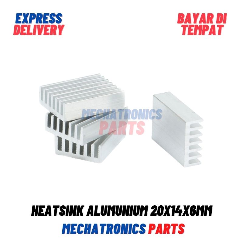 HEATSINK ALUMUNIUM 20X14X6MM