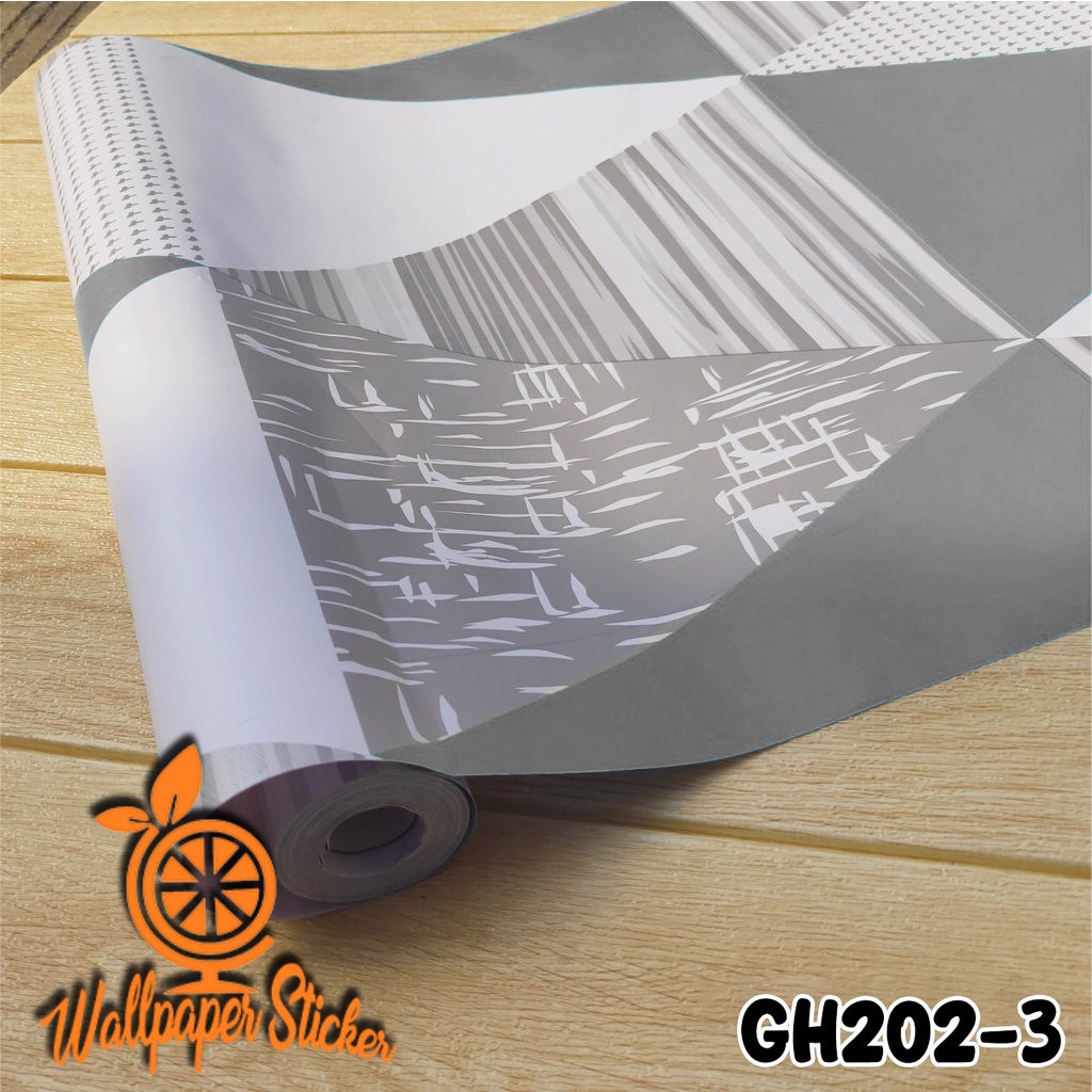 Wallpaper Dinding  Motif Kotak 3D Ukuran 45Cmx10M Wallpaper Stiker Wallpaper Ruang Tamu Wallpaper Kamar Tidur-GH202-3